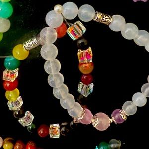 Real crystals bracelets, earrings and necklaces $9 each bracelets